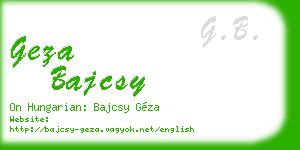 geza bajcsy business card